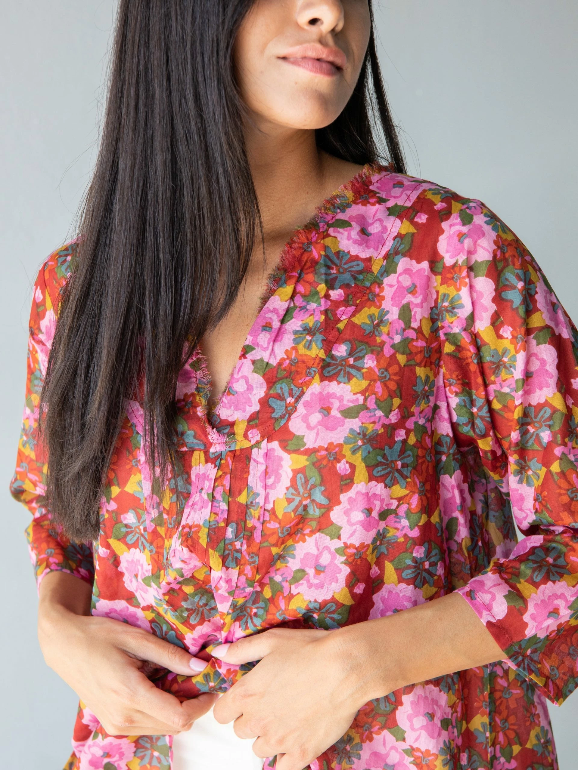 Natural Life Tunic-In-A-Bag - Pink Red Floral 6 Natural Life Tunic-In-A-Bag - Pink Red Floral - Image 4