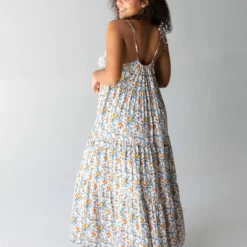 Natural Life Madi Long Slip Dress - Cream Tan Peony -Natural Life Shop 1A2A9824 scaled