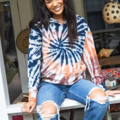 Natural Life Shelby Cropped Hoodie - Moonstone Navy