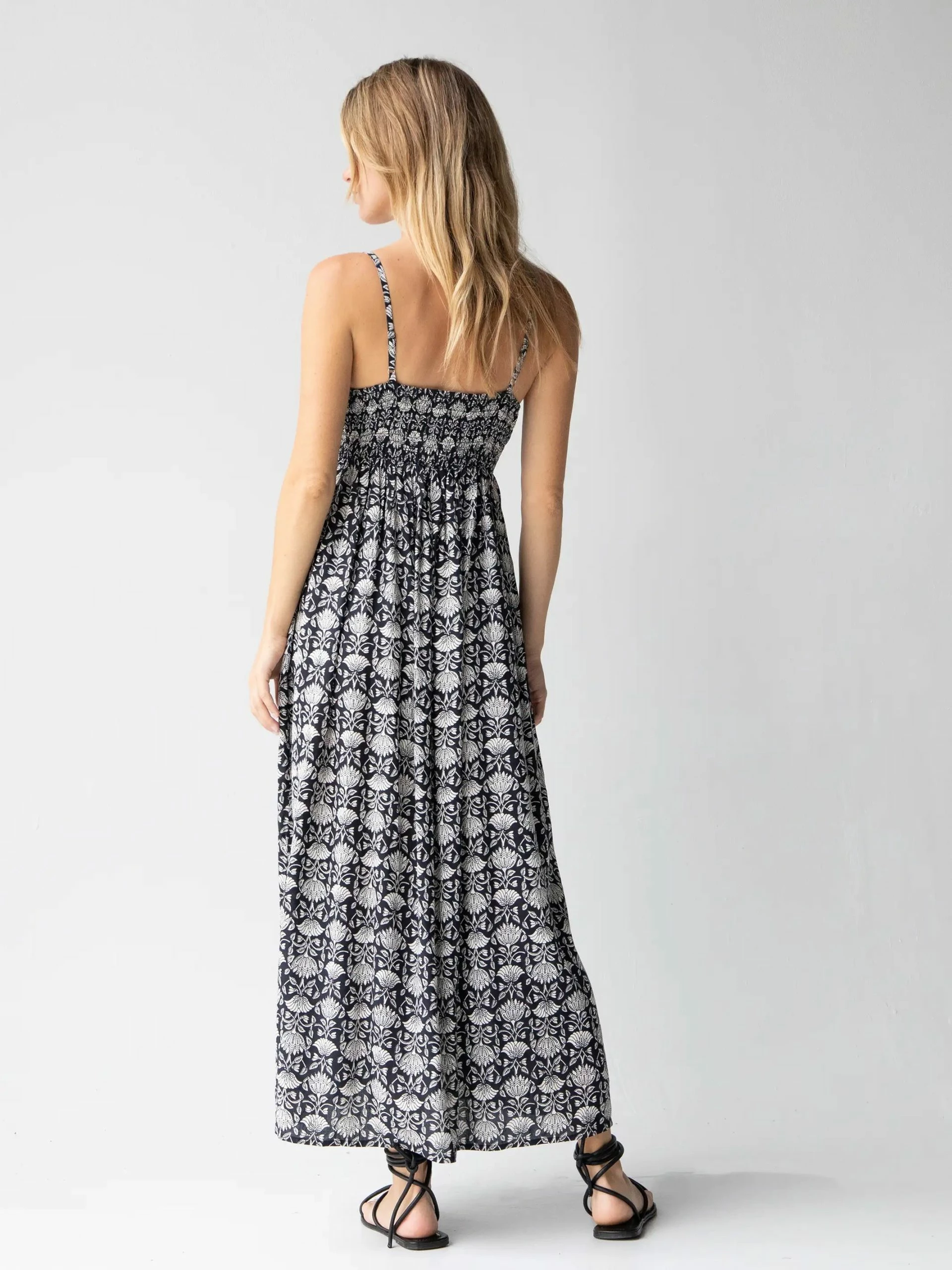 Natural Life Bailey Maxi Dress - Black Floral Vines 6 Natural Life Bailey Maxi Dress - Black Floral Vines - Image 4