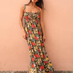 Natural Life Elizabeth Maxi Dress - Black Red Poppy -Natural Life Shop 484A0451 20copy