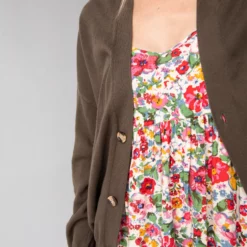 Natural Life Live Happy Cardigan Sweater - Olive Daisy -Natural Life Shop 484A0578 20copy