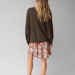 Natural Life Live Happy Cardigan Sweater - Olive Daisy -Natural Life Shop 484A0580 20copy