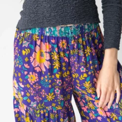 Natural Life Patti Palazzo Pant - Blue Green Border -Natural Life Shop 484A0599 20copy scaled