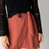 Natural Life Holly Mini Wrap Skirt - Rust