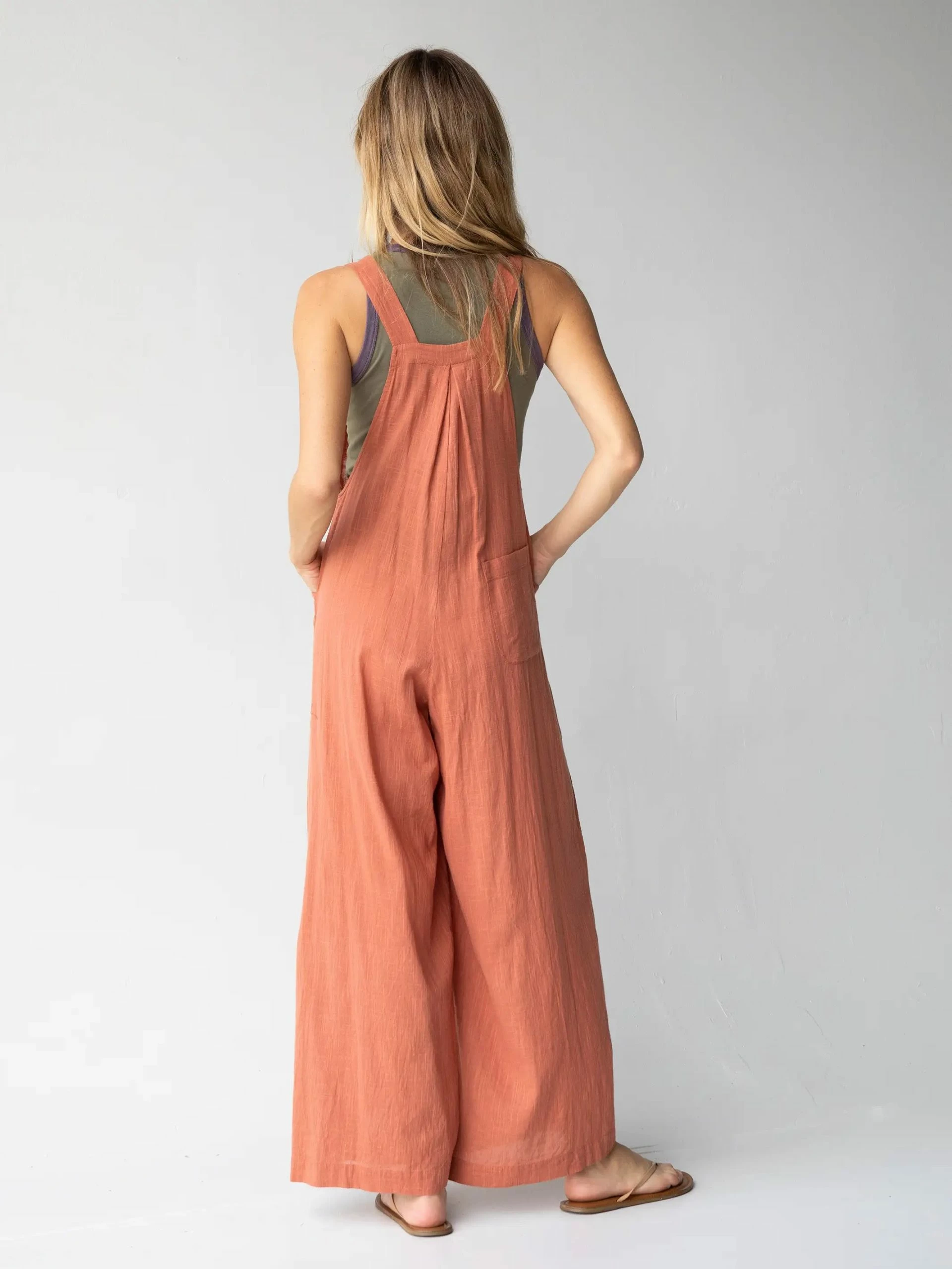 Natural Life Carrington Wide-Leg Jumpsuit - Rust 5 Natural Life Carrington Wide-Leg Jumpsuit - Rust - Image 3
