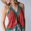 Natural Life Isla Halter Top - Burnt Orange Red Floral -Natural Life Shop 484A1316 20copy