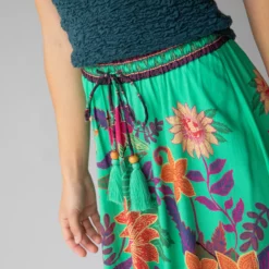 Natural Life Milena Skirt - Green Bright Floral Border -Natural Life Shop 484A1411 20copy scaled