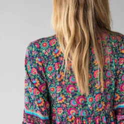 Natural Life Phoebe Maxi Dress - Black Pink Turquoise -Natural Life Shop 484A1697 scaled