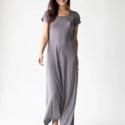 Natural Life Logan Maxi Dress - Charcoal