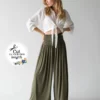 Natural Life Make A Move Knit Palazzo Pant - Olive -Natural Life Shop 484A1849 Edit scaled