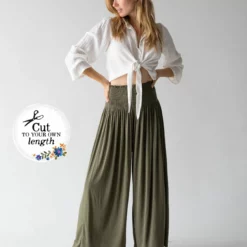 Natural Life Make A Move Knit Palazzo Pant - Olive
