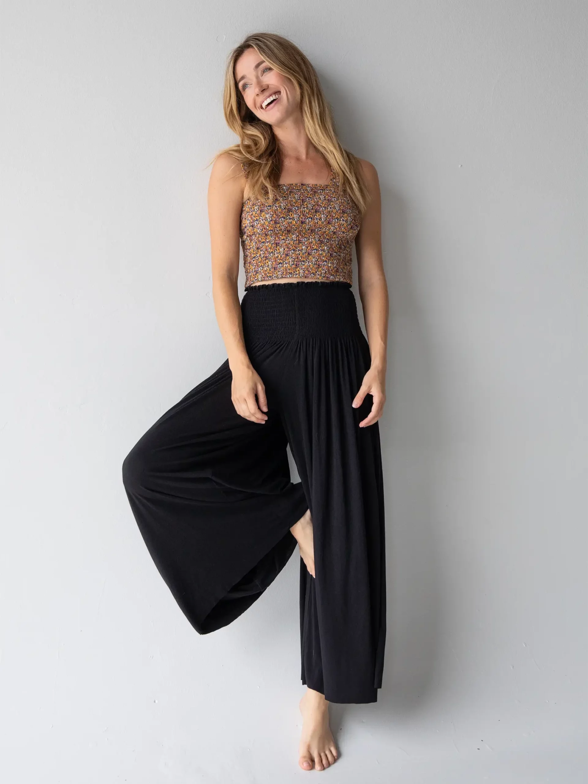 Natural Life Make A Move Knit Palazzo Pant - Black 4 Natural Life Make A Move Knit Palazzo Pant - Black - Image 2
