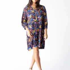 Natural Life Anita Tunic Dress - Navy Yellow Floral -Natural Life Shop 484A2687 20copy scaled