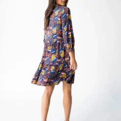 Natural Life Anita Tunic Dress - Navy Yellow Floral -Natural Life Shop 484A2708 20copy scaled