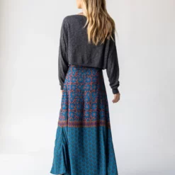 Natural Life Amy Maxi Skirt - Teal Gold Border -Natural Life Shop 484A2917 20copy scaled