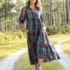 Natural Life Rebecca Tiered Dress - Rainbow Plaid Flannel -Natural Life Shop 484A3249 20copy scaled