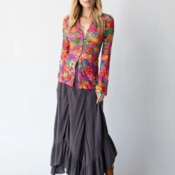 Natural Life Carina Mesh Top - Bright Red Pink -Natural Life Shop 484A3274 20copy