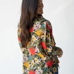 Natural Life Lara Button Down - Black Red Poppy -Natural Life Shop 484A3935 20copy scaled