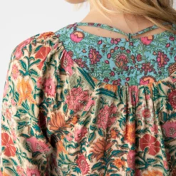 Natural Life Rowan Top - Cream Turquoise Mix 8 Natural Life Rowan Top - Cream Turquoise Mix -Natural Life Shop 484A4040 20copy