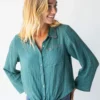 Natural Life Lola Tie Button Down - Teal 1 Natural Life Lola Tie Button Down - Teal -Natural Life Shop 484A4123 20copy scaled