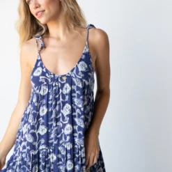 Natural Life Brooklynn Maxi Dress - Blue Navy Floral -Natural Life Shop 484A4190
