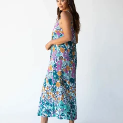 Natural Life Gracie V-Neck Slip Dress - Purple Floral -Natural Life Shop 484A4352 scaled