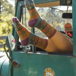 Natural Life Boxed Boho Sock, Set Of 3 - Plum Floral -Natural Life Shop 484A4403 20copy scaled