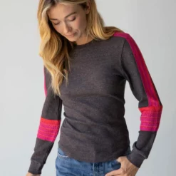 Natural Life London Trim Top - Charcoal