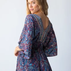 Natural Life Celia Maxi Dress - Cranberry Navy Paisley 8 Natural Life Celia Maxi Dress - Cranberry Navy Paisley -Natural Life Shop 484A4448 20copy