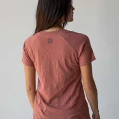 Natural Life Boho Tee Shirt - Rust Folk Flower -Natural Life Shop 484A4545 20copy scaled