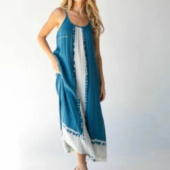 Natural Life Coco Sayulita Cover-Up Dress - Teal -Natural Life Shop 484A4876 google scaled