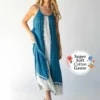 Natural Life Coco Sayulita Cover-Up Dress - Teal -Natural Life Shop 484A4876 scaled