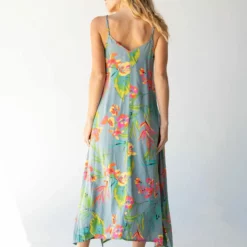 Natural Life Katrina Midi Slip Dress - Light Blue Neon Floral -Natural Life Shop 484A5000 20copy scaled