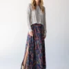 Natural Life Ginger Side-Slit Maxi Skirt - Watercolor Floral -Natural Life Shop 484A5394 20copy