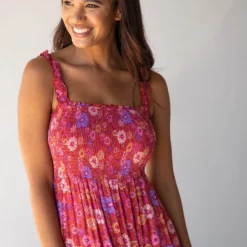 Natural Life Darcy Maxi Dress - Pink Retro Floral -Natural Life Shop 484A5404