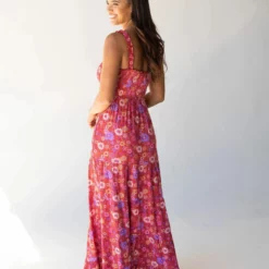 Natural Life Darcy Maxi Dress - Pink Retro Floral -Natural Life Shop 484A5407 scaled