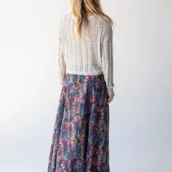 Natural Life Ginger Side-Slit Maxi Skirt - Watercolor Floral -Natural Life Shop 484A5430 20copy