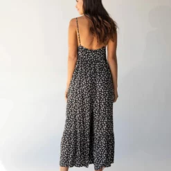 Natural Life Jamie V-Neck Jumpsuit - Black Cream Floral -Natural Life Shop 484A5488 scaled