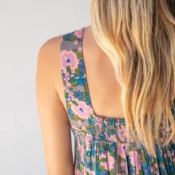 Natural Life Claudia Smocked Maxi Dress - Pink Blue Floral -Natural Life Shop 484A5522 20copy