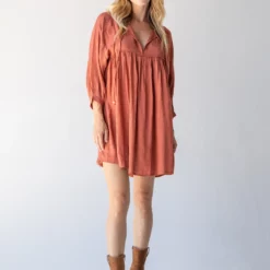 Natural Life Rose Dress - Rust -Natural Life Shop 484A5655 20copy