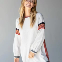 Natural Life Reversible Trim Sweatshirt Dress - Heather Grey 10 Natural Life Reversible Trim Sweatshirt Dress - Heather Grey -Natural Life Shop 484A6163 20copy scaled