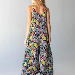Natural Life Chelsea Jumpsuit - Black Multi Floral -Natural Life Shop 484A6174 20 1 20copy scaled