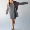 Natural Life Reversible Trim Sweatshirt Dress - Heather Grey -Natural Life Shop 484A6187 20copy