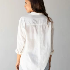 Natural Life Lived In Button Down Shirt - Off White -Natural Life Shop 484A6212 scaled