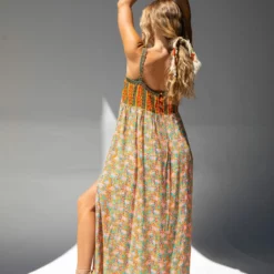 Natural Life Patti Side Slit Maxi Dress - Turquoise Orange Mixed Print 12 Natural Life Patti Side Slit Maxi Dress - Turquoise Orange Mixed Print -Natural Life Shop 484A6221 scaled