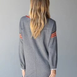 Natural Life Reversible Trim Sweatshirt Dress - Heather Grey 11 Natural Life Reversible Trim Sweatshirt Dress - Heather Grey -Natural Life Shop 484A6228 20copy