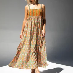 Natural Life Patti Side Slit Maxi Dress - Turquoise Orange Mixed Print 11 Natural Life Patti Side Slit Maxi Dress - Turquoise Orange Mixed Print -Natural Life Shop 484A6245 scaled