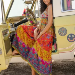 Natural Life Patricia Maxi Dress - Red Mustard Border -Natural Life Shop 484A6368 20copy scaled