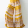 Natural Life Patti Palazzo Pant - Mustard Paisley -Natural Life Shop 484A6490 scaled